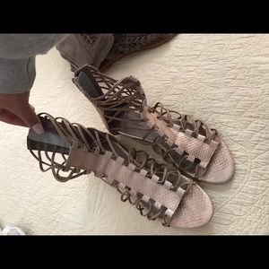 Pilcro and the letterpress gladiator sandals